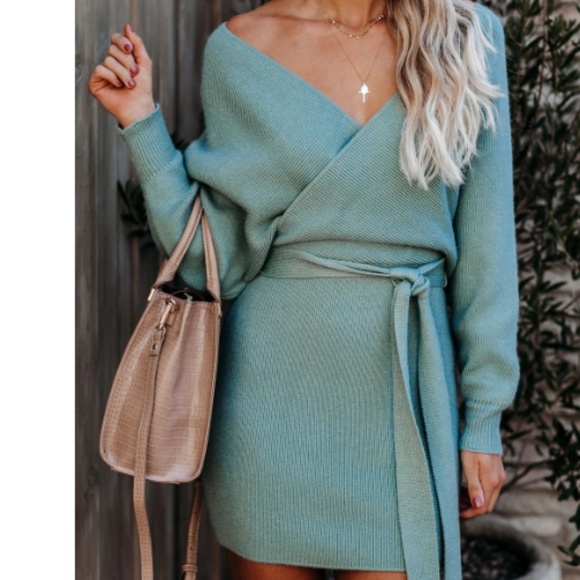 SELMA Drape Knit Dress - Picture 3 of 8